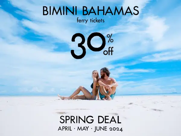 30 Off on Bimini ferry for Early Summer with Balearia Caribbean ferry